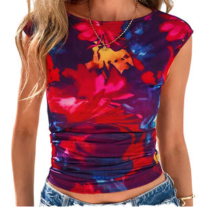 Haut court de fitness sexy et moulant à manches courtes pour femme, collection été 2026 – Idéal pour l'entraînement, les voyages et le sport – Tricoté, séchage rapide, respirant - Product Image 4