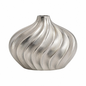 Luxury Handcrafted Metal Flower <b>Vase</b> with Antique Brass <b>Gold</b> Finish Elegant Tall Aluminium Decorative <b>Vase</b> Home Decor Accent - Product Image 3