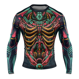 Chemise de surf SeaSkin professionnelle à séchage rapide, antibactérienne, en polyester/nylon, UPF 50+, manches longues pour homme, rashguard BJJ, natation - Product Image 6