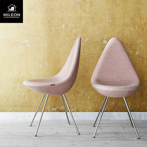 Chaise de salle à manger, restaurant, hôtel, design moderne, revêtement en cuir et tissu, métal, coussin confortable personnalisé, chaise de salle à manger Beetle - Product Image 1