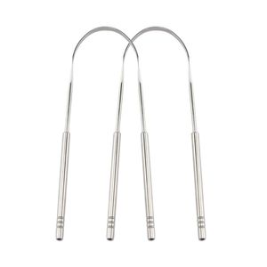 Raspador de Lengua con Punta de Bola en Negro Metálico, Forma de U, de Acero Inoxidable, Higiene Bucal, Eliminador de Bacterias y Mal Aliento, Premium para Adultos - Product Image 6