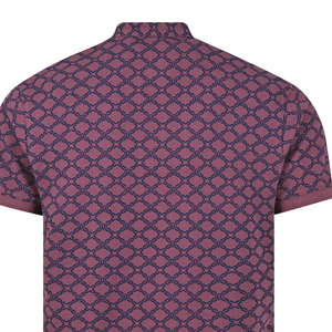 Chemise à manches courtes pour homme, couleur bordeaux, col boutonné uni, décontractée, respirante, 100% coton - Product Image 6