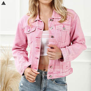 Fabricant de vestes en jean pour femmes en coton, personnalisées en usine, avec lavage pigmenté, OEM - Product Image 4