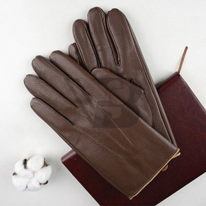 Custom Made Breathable Leather <b>Gloves</b> Winter Wear Touch Screen <b>Fur</b> Lined High Quality - Product Image 5