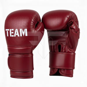 Gants de boxe personnalisés, design gagnant, % cuir véritable, gants d'entraînement professionnels, évacuation de l'humidité, fermeture à boucle, adulte - Product Image 1