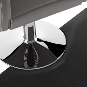 Alfombrilla poligonal antifatiga para salón de belleza negra de 3,5 'x 3,5' x 1/2 \ "con accesorio para muebles interiores redondos - Product Image 2