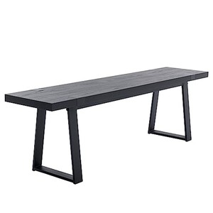 Reclaimed Sheesham Wood <b>Bench</b> with Metal <b>Legs</b> | Handcrafted Moradabad - Product Image 3