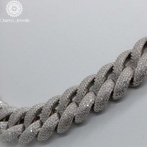 สร้อยคอผู้ชาย Charm_Jewells ชุบโรเดียม เงินแท้ 925 ประดับโมอิสซาไนต์ ดีไซน์แบบโซ่ สไตล์ฮิปฮอป เหมาะสำหรับใส่ทุกวัน - Product Image 4