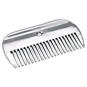 Peigne de toilettage pour chevaux en acier inoxydable avec deux poignées, peigne à curry en métal pour l'entretien des animaux, outil d'équitation, outil de toilettage pour chevaux - Product Image 2