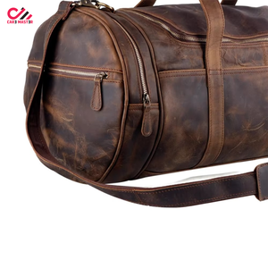 Hot Selling Product High Quality Genuine Leather Duffle Bag OEM Customized Wholesale Leather Duffle Bags - Product Image 6