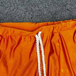 <b>Men's</b> <b>Orange</b> Board <b>Shorts</b> Quick Dry Drawstring Sporty <b>Short</b> Pants Front Logo Print Solid Color Mid Waist - Product Image 4
