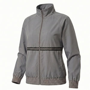 Chaqueta de calentamiento médica para mujer, al por mayor, con logotipo personalizado, cremallera frontal, cuello alto, uniforme deportivo para enfermeras, chaqueta de uniforme quirúrgico - Product Image 4