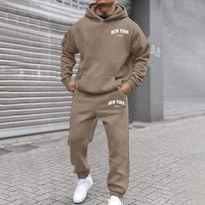 Conjunto Deportivo de 2 Piezas con Sudadera con Estampado de Letras y Pantalones Deportivos, Traje Deportivo Informal para Correr, Gimnasio y Atletismo - Product Image 2