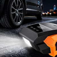 Compresseur d'air portable 12V DC pour pneus, gonfleur numérique 150 PSI avec lumière d'urgence LED pour véhicule