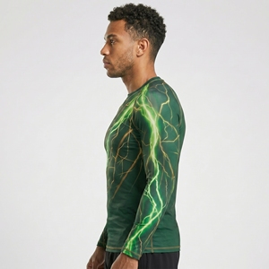 Camiseta de Compresión Deportiva Sublimada de Alta Calidad para Hombre, Camiseta de Lucha MMA Ligera y Ajustada - Product Image 6