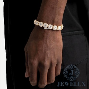 Premium Style Moissanite Tennis <b>Bracelet</b> for Unisex Continuous Sparkle Stones Gold/<b>Silver</b> Plated IGI Certified Wedding Gift - Product Image 1