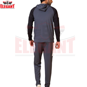 Comfortable Custom Full Zip Sports Jacket Jogger Pants Athletic Training Casual Wear Lightweight Hooded Tracksuit Sets - Product Image 4