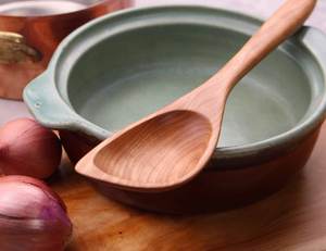 Best Quality Durable Eco-Friendly Lightweight Hybrid Wooden Roux Spoon Spatula Handmade From Acacia & Teak Wood <b>Mirror</b> Polish - Product Image 3