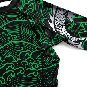 Custom Short Sleeve Surf Logo MMA BJJ <b>Compression</b> <b>Shirt</b> Sublimated Jiu Jitsu Rash Guard UPF50 Breathable Wholesale - Product Image 4