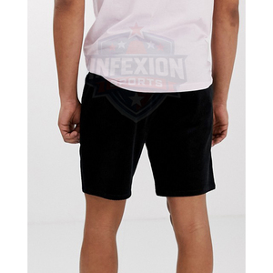 Men's <b>Black</b> <b>Corduroy</b> Bermuda Shorts Mid Waist Elastic Breathable Casual Style Solid Color Woven Fabric - Product Image 4