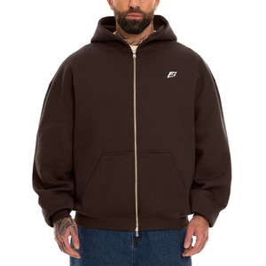Sweat-shirts à capuche zippés en molleton de coton 500 GSM surdimensionnés, imprimés sur mesure, design graphique streetwear, poids lourd, vente en gros, fabricant - Product Image 1