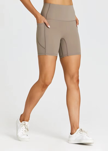 Shorts de Yoga de Cintura Alta para Mujer con Bolsillos Laterales, Control de Abdomen, para Correr, Gimnasio, Entrenamiento, Ciclismo, Ecológicos, de Secado Rápido - Product Image 4