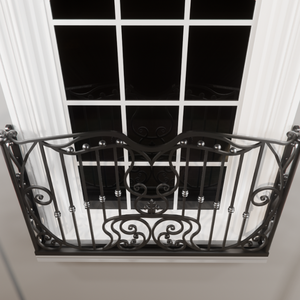 Balustrade de balcon en fer forgé pour villa moderne haut de gamme, rails élégants, utilisation extérieure, design métallique durable, finition résistante aux intempéries - Product Image 3
