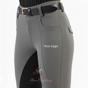Leggings d'équitation personnalisés pour femmes, taille haute, avec grip en silicone intégral, pour l'équitation et le fitness, fabricant OEM, vente en gros - Product Image 1