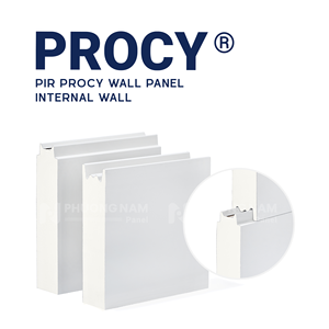 Panel sándwich PIR de alto aislamiento térmico moderno, Panel de pared resistente al fuego para proyectos de Sala Limpia, Material de Construcción Verde - Product Image 2