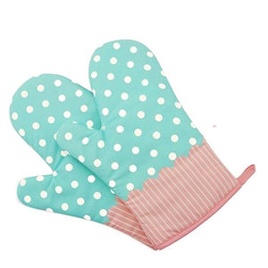 Mazafy Gants de four résistants à la chaleur en coton à motif à carreaux, avec bracelet élastique, fonction tactile, antidérapants, durables et respirants - Product Image 3