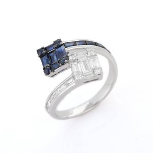18K White <b>Gold</b> Solitaire Wedding <b>Ring</b> with Tanzanite Peridot <b>Opal</b> Citrine or Garnet - Product Image 3