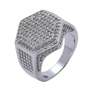 Exclusive 925 Sterling <b>Silver</b> Moissanite Diamond <b>Ring</b> Hip Hop <b>Eternity</b> Band Luxury Urban Fashion Jewelry Accessory - Product Image 2