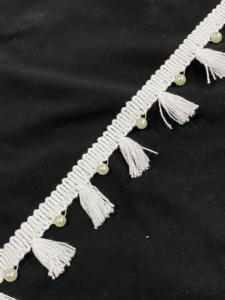 Frange à pompons décorative dorée de 45 mm en polyester Fengdai pour housses de coussin et garnitures de rideaux – Vente en gros - Product Image 5