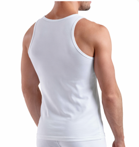 Wholesale Breathable Sporty 100% Cotton <b>Men's</b> Casual Knitted Gym <b>Singlet</b> Plus Size Solid Vest <b>For</b> <b>men</b> - Product Image 3