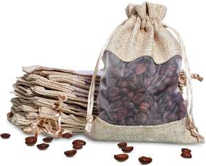 Elegante Bolsa de Regalo de Yute de Colores con Asa de Cuerda para Tiendas Minoristas - Product Image 1