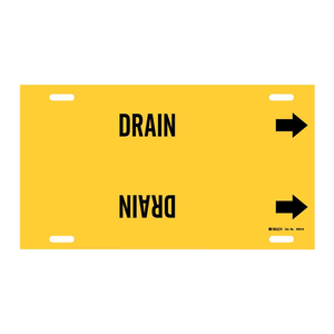 Marqueur de tuyau Brady DRAIN Snap-On pour les tuyaux d'évacuation industriels et commerciaux - Product Image 2
