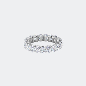 3.15CTW Oval Cut Prong Set Eternity <b>Ring</b> - Product Image 5