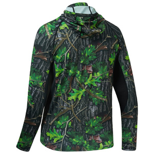 Hoodie de chasse unisexe à manches longues, imprimé floral, respirant, polyester/spandex, vêtements d'extérieur, utilisation estivale - Product Image 3