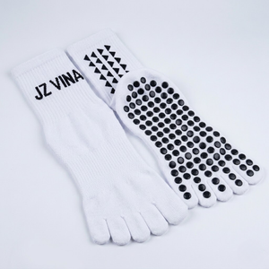 Custom Logo Five Toe Athletic <b>Socks</b> Knitting Breathable Strong <b>Grip</b> Anti-slip Running Sports <b>Socks</b> Ankle Length Adult Children - Product Image 2