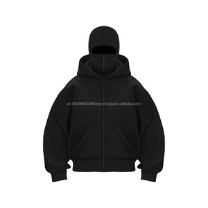 Fashion Autumn New Hooded Sweatshirt Balaclava Custom Balaclava <b>Zip</b> Double Hat Solid Outwear Winter <b>Vintage</b> <b>Zip</b> <b>up</b> <b>Hoodie</b> Men - Product Image 1