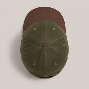 Gorra de Béisbol Unisex de 6 Paneles, Verde Oliva con Visera Marrón, Tela de Sarga, Ajuste Ajustable, Estilo Casual, Uso en las Cuatro Estaciones, Logotipo Personalizado - Product Image 6