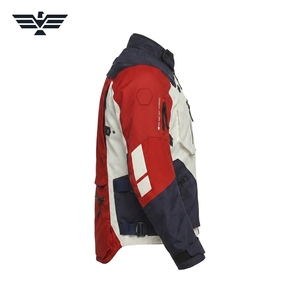 Blouson de moto unisexe imperméable à blocs de couleur, manches longues, polyester 140g, toutes saisons, personnalisable, vêtements de course OEM - Product Image 5