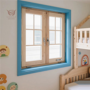 Demea nhà máy cửa sổ để Bán kích thước tùy chỉnh phong cách Mỹ cửa sổ nhà kính đôi kính nhôm khung gỗ cửa sổ - Product Image 2