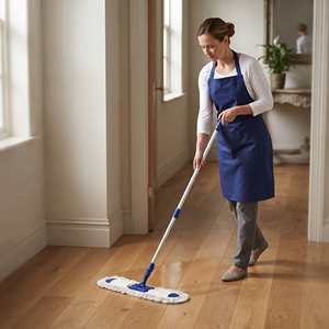 Factory Wholesale Heavy-Duty Highly Durable Cotton <b>Cleaning</b> <b>Mop</b> Extendable Handle Aluminum Pole Plate Tipping Wringing - Product Image 3