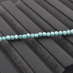 925 Sterling Silver Larimar Crystal Beads Choker Necklace 3mm Dainty Natural Gemstone <b>Jewelry</b> Wholesale 2026 Manufacturer - Product Image 2