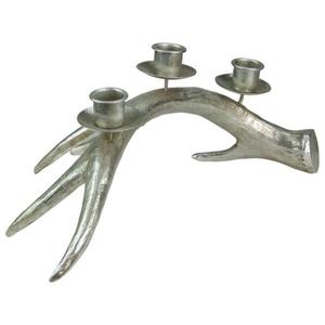 Porte-bougie en argent en forme de tête de cerf avec bois de cerf pour la décoration de Noël, accessoires de table, designs personnalisables, figurine moulée à la main - Product Image 4