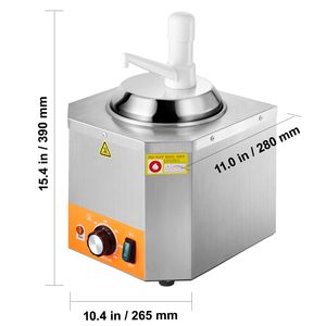 Dispenser Elettrico Commerciale per Formaggio 2.4L, Scaldafonduta in Plastica con Regolazione della Temperatura da 86-230 Fahrenheit - Product Image 5