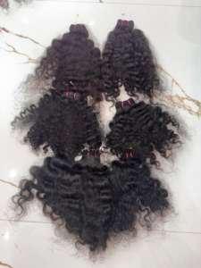 Lots de Cheveux Humains Naturels Bouclés Bruts Indiens en Gros – Cheveux de Temple Authentiques d'Inde - Product Image 6