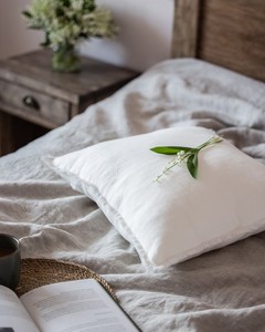 Fodera <span class=keywords><strong>per</strong></span> cuscino in lino naturale a quadri con cerniera, federa in lino a quadretti con frange, copricuscino in lino a plaid - Product Image 5