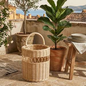 Cesta colgante de mimbre artesanal - Product Image 5